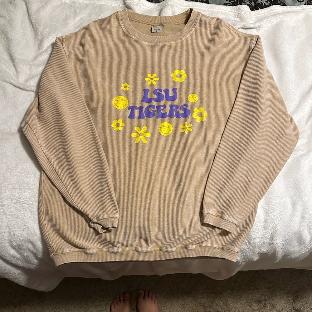 LSU Tigers Ribbed Crewneck